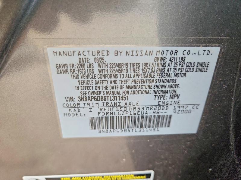 Photo 14 from auction – 2026 NISSAN KICKS with VIN 3N8AP6DB5TL311451
