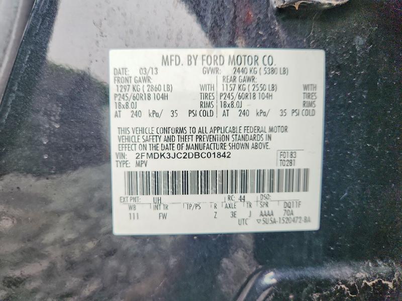Photo 14 from auction – 2013 FORD EDGE with VIN 2FMDK3JC2DBC01842