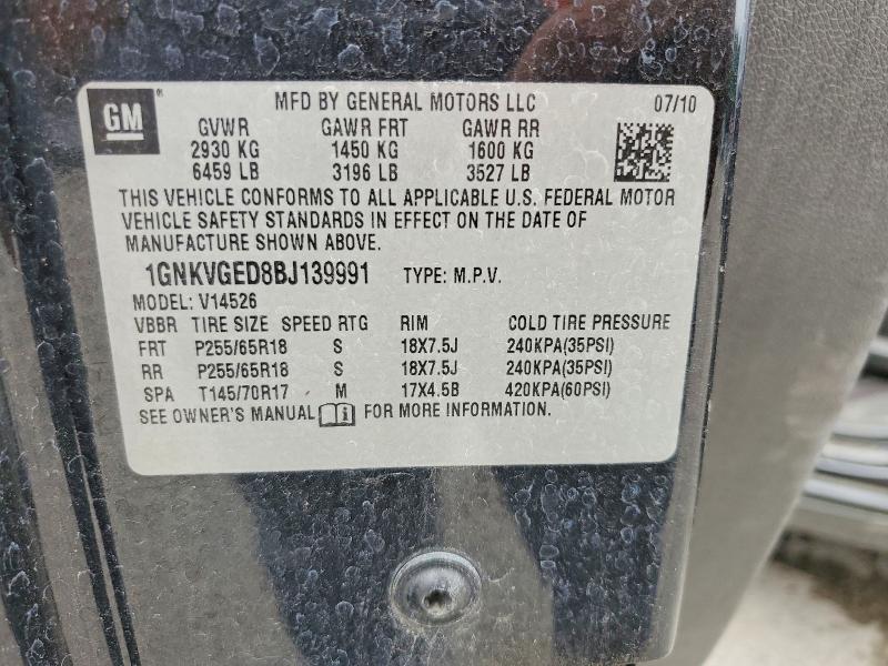 Photo 14 from auction – 2011 CHEVROLET TRAVERSE with VIN 1GNKVGED8BJ139991