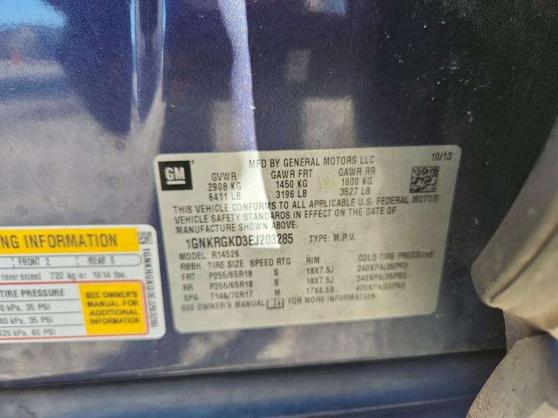 Photo 14 from auction – 2014 CHEVROLET TRAVERSE with VIN 1GNKRGKD3EJ203285
