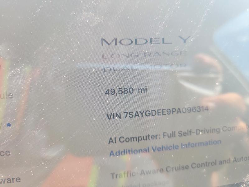 Photo 9 from auction – 2023 TESLA MODEL Y with VIN 7SAYGDEE9PA096314