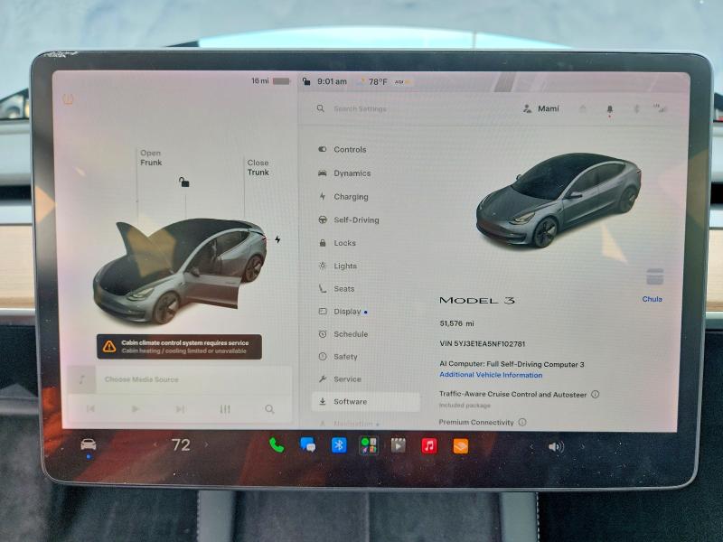 Photo 9 from auction – 2022 TESLA MODEL 3 with VIN 5YJ3E1EA5NF102781