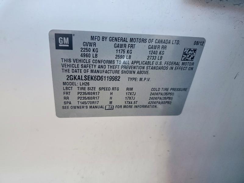Photo 14 from auction – 2013 GMC TERRAIN with VIN 2GKALSEK6D6119982
