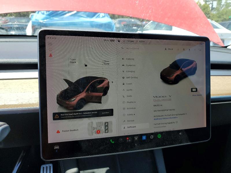 Photo 9 from auction – 2022 TESLA MODEL Y with VIN 7SAYGDEF5NF382752
