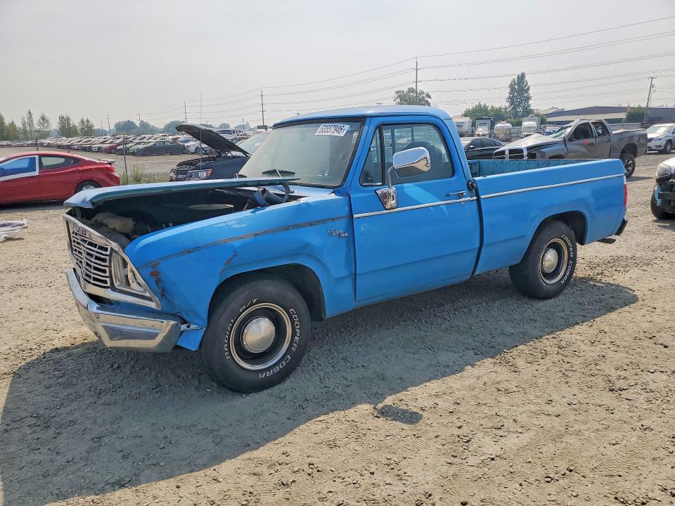 DODGE D100 1/2 TON 1973 with VIN D14AF3S134992 - Photo from auction