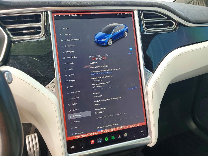 صورة رقم 9 من المزاد - 2017 TESLA MODEL X مع VIN 5YJXCBE47HF034611