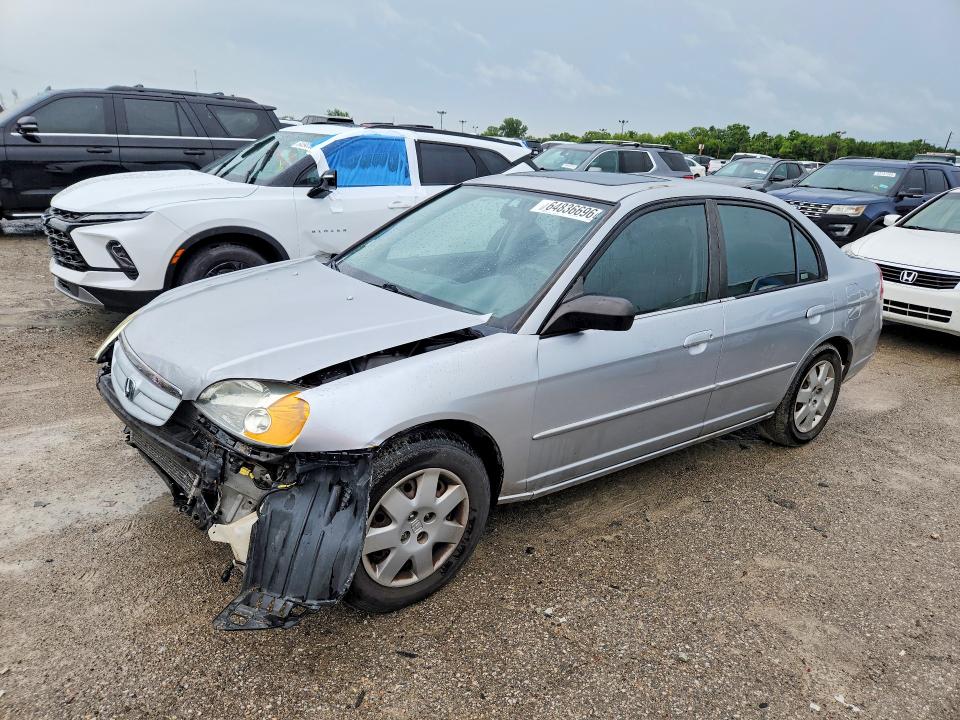 HONDA CIVIC 2002 with VIN 2HGES26722H560697 - Photo from auction
