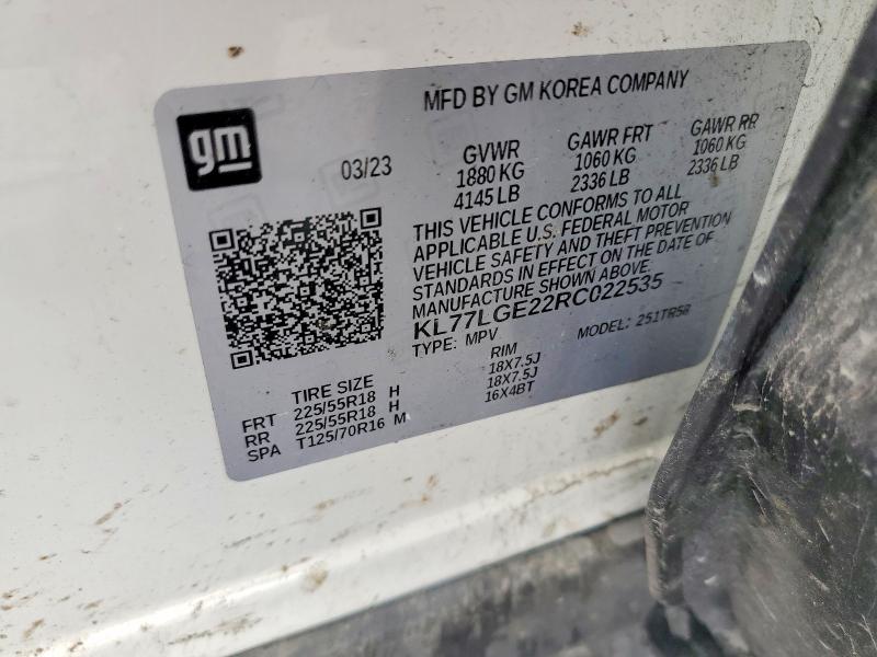 Photo 14 from auction – 2024 CHEVROLET TRAX with VIN KL77LGE22RC022535