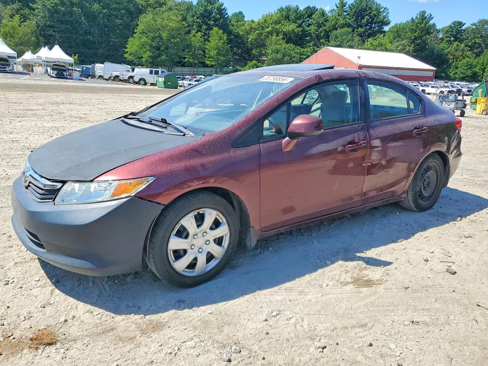HONDA CIVIC 2012 with VIN 2HGFB2F8XCH600927 - Photo from auction