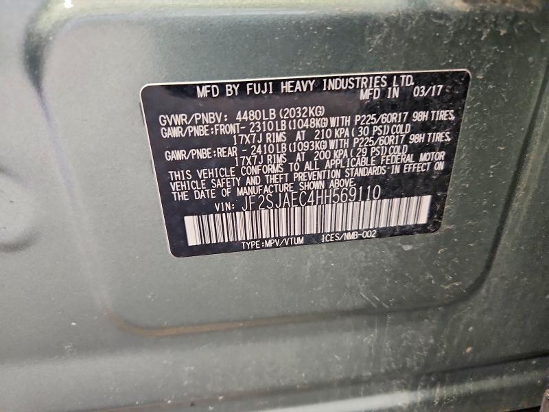 Zdjęcie 14 z aukcji – 2017 SUBARU FORESTER z VIN JF2SJAEC4HH569110