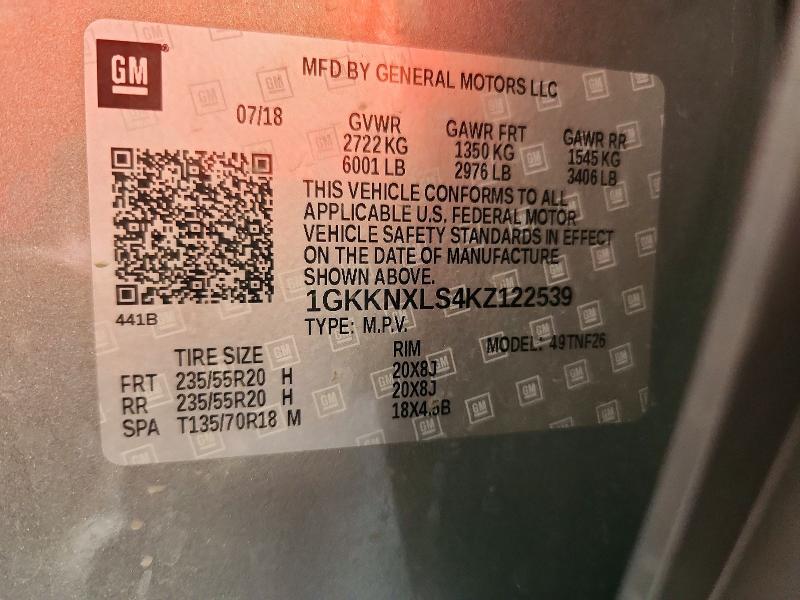 Photo 14 from auction – 2019 GMC ACADIA with VIN 1GKKNXLS4KZ122539