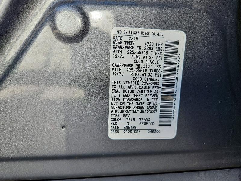 Photo 14 from auction – 2018 NISSAN ROGUE with VIN JN8AT2MV1JW323697