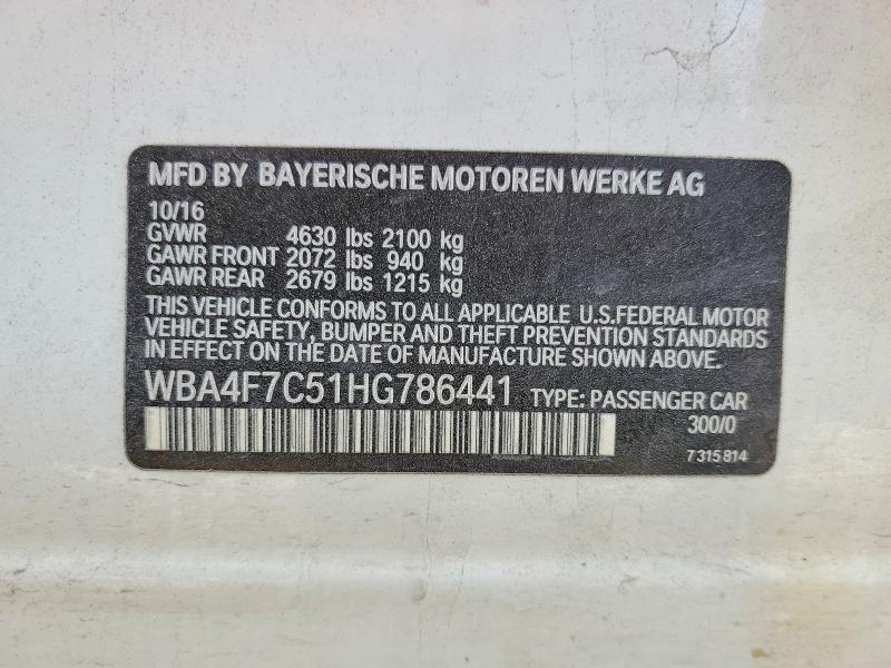 صورة رقم 14 من المزاد - 2017 BMW 430I مع VIN WBA4F7C51HG786441