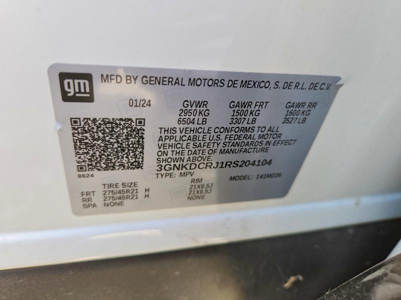 Photo 14 from auction – 2024 CHEVROLET BLAZER with VIN 3GNKDCRJ1RS204104