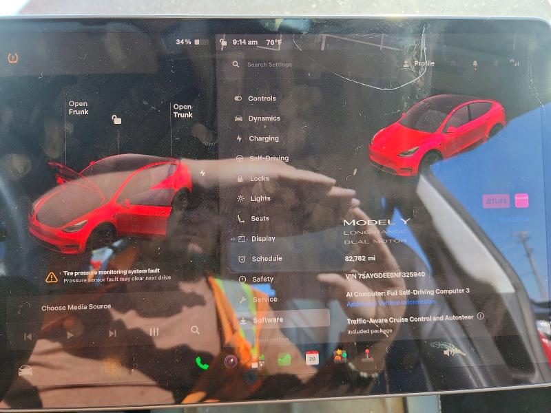 Photo 9 from auction – 2022 TESLA MODEL Y with VIN 7SAYGDEE8NF325940