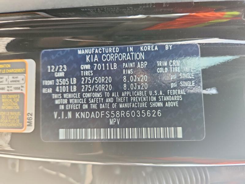 Photo 14 from auction – 2024 KIA EV9 with VIN KNDADFS58R6035626