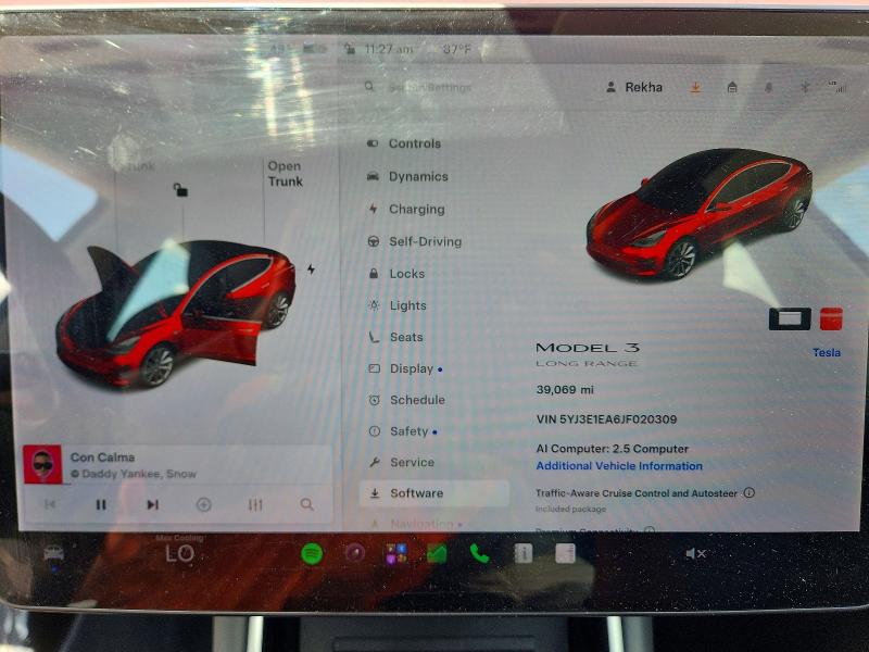 Photo 9 from auction – 2018 TESLA MODEL 3 with VIN 5YJ3E1EA6JF020309