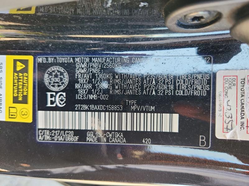 Photo 14 from auction – 2013 LEXUS RX 350 with VIN 2T2BK1BAXDC158853
