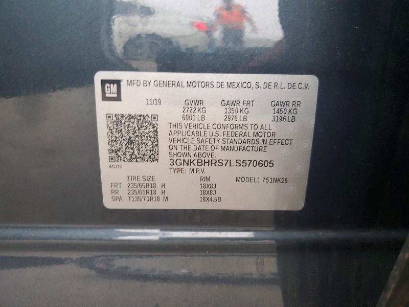 Photo 14 from auction – 2020 CHEVROLET BLAZER with VIN 3GNKBHRS7LS570605