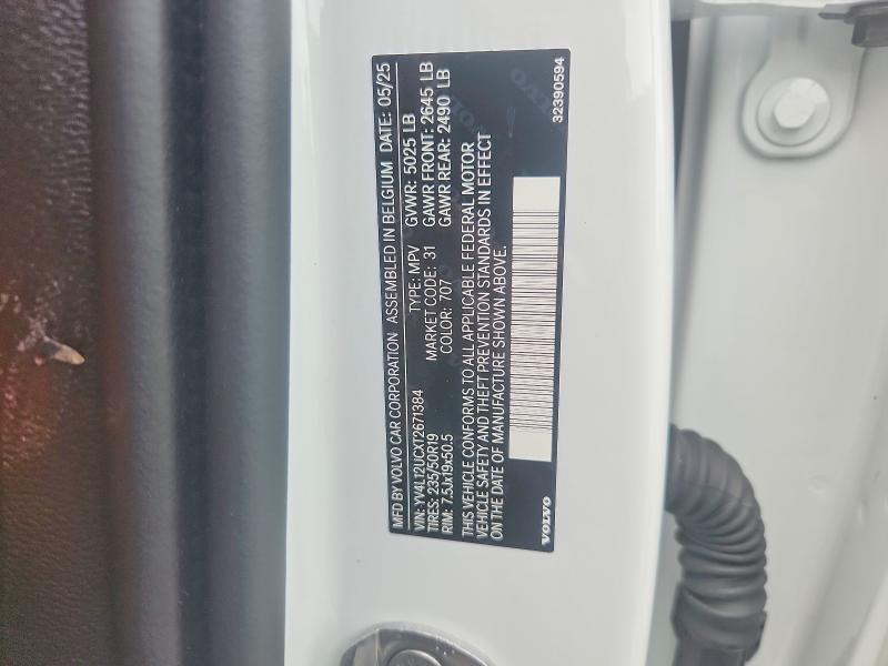 Photo 14 from auction – 2026 VOLVO XC40 with VIN YV4L12UCXT2671384