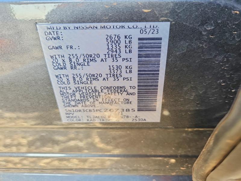 Photo 14 from auction – 2023 NISSAN PATHFINDER with VIN 5N1DR3CB5PC267385