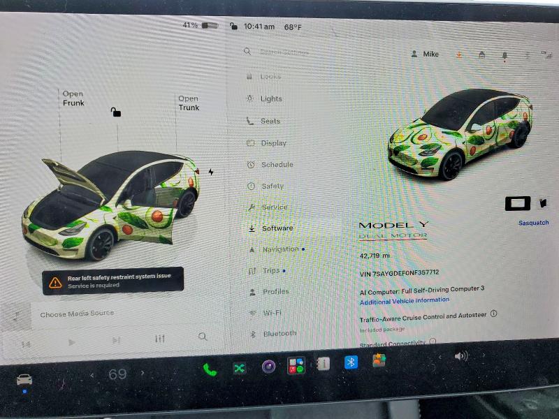 Photo 9 from auction – 2022 TESLA MODEL Y with VIN 7SAYGDEF0NF357712