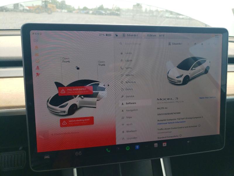 Photo 9 from auction – 2019 TESLA MODEL 3 with VIN 5YJ3E1EA1KF401681