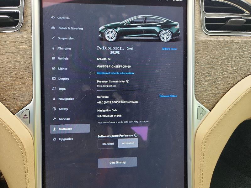 Photo 9 from auction – 2013 TESLA MODEL S with VIN 5YJSA1CN2DFP05490