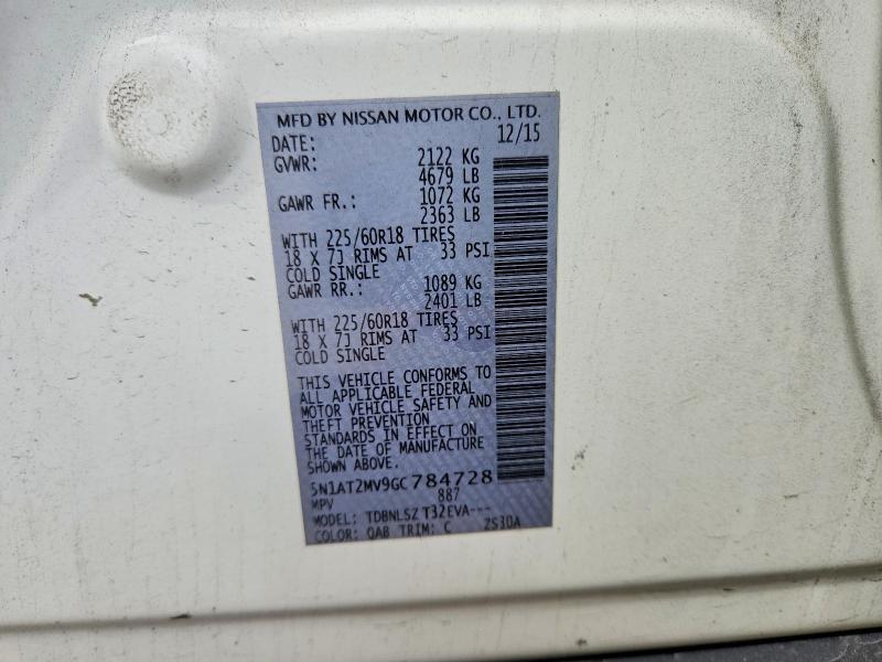 Photo 14 from auction – 2016 NISSAN ROGUE with VIN 5N1AT2MV9GC784728