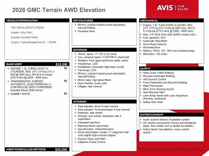 Photo 13 from auction – 2026 GMC TERRAIN with VIN 3GKALUEG3TL375854