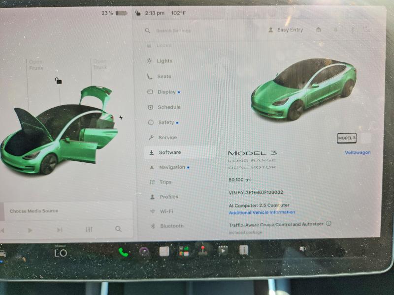 Photo 9 from auction – 2018 TESLA MODEL 3 with VIN 5YJ3E1EB6JF128082