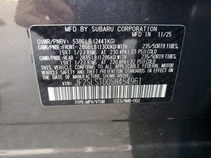 Photo 14 from auction – 2025 SUBARU FORESTER with VIN JF2SLSTD0SH454961