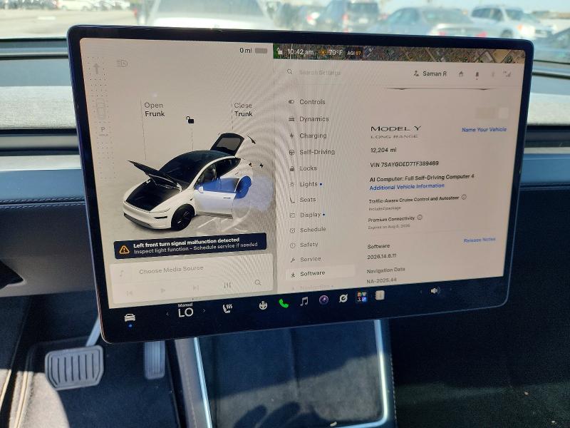 Photo 9 from auction – 2026 TESLA MODEL Y with VIN 7SAYGDED7TF389469