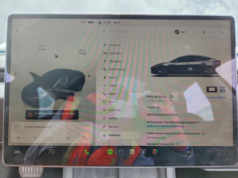 Photo 9 from auction – 2025 TESLA MODEL 3 with VIN 5YJ3E1EA7SF921044