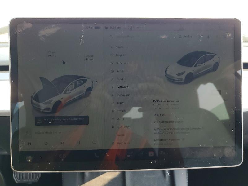 Photo 9 from auction – 2022 TESLA MODEL 3 with VIN 5YJ3E1EB1NF343164