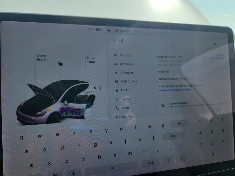 Photo 9 from auction – 2021 TESLA MODEL Y with VIN 5YJYGDEE2MF087630