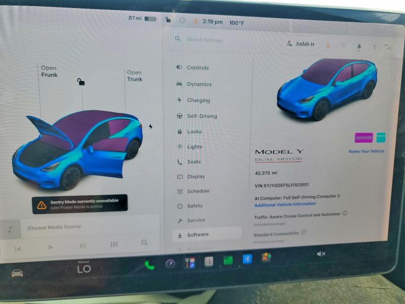 Zdjęcie 9 z aukcji – 2020 TESLA MODEL Y z VIN 5YJYGDEF5LF003551