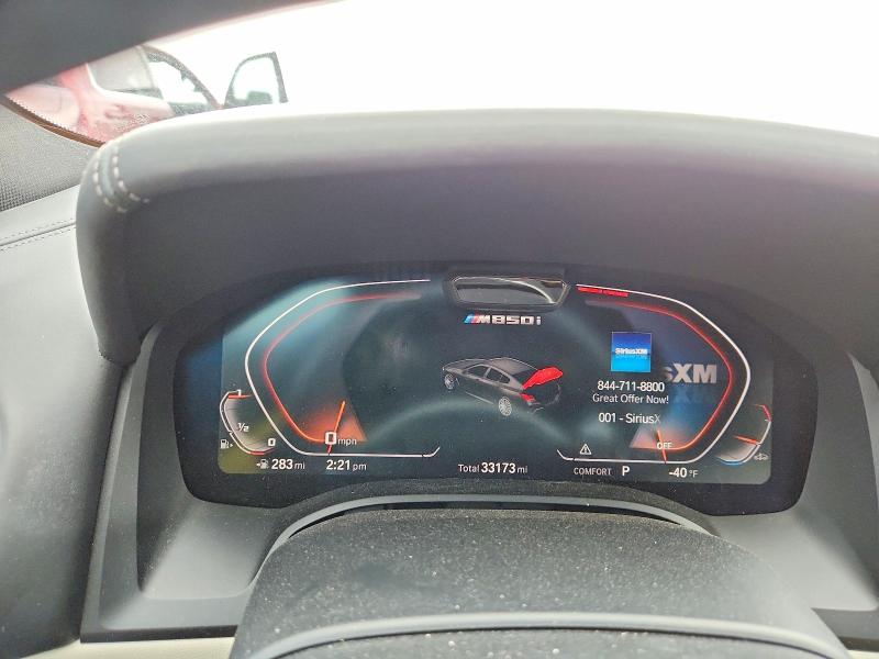 Photo 9 from auction – 2022 BMW M850XI with VIN WBAGV8C09NCJ17394