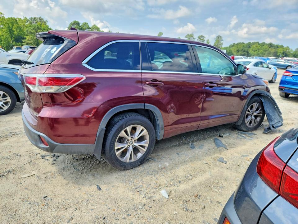 Photo 3 from auction – 2016 TOYOTA HIGHLANDER with VIN 5TDBKRFH3GS235374