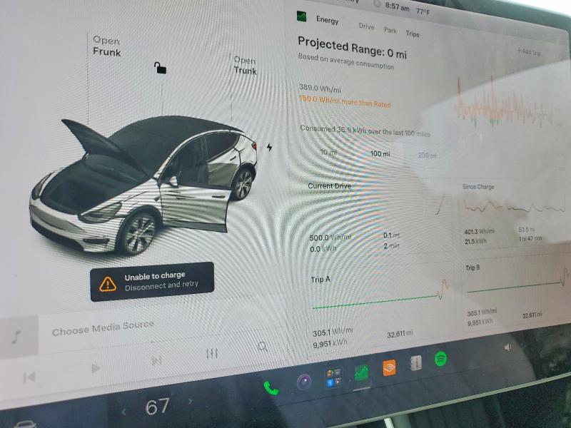 Photo 9 from auction – 2021 TESLA MODEL Y with VIN 5YJYGDEE5MF066707