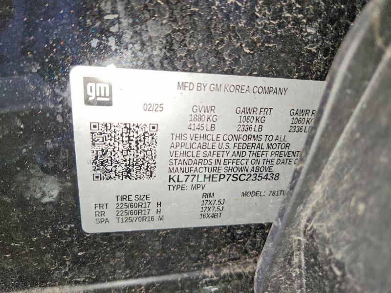 Photo 14 from auction – 2025 CHEVROLET TRAX with VIN KL77LHEP7SC235438