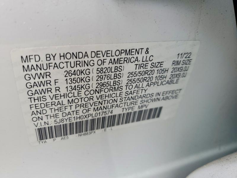 Photo 14 from auction – 2023 ACURA MDX with VIN 5J8YE1H0XPL017574