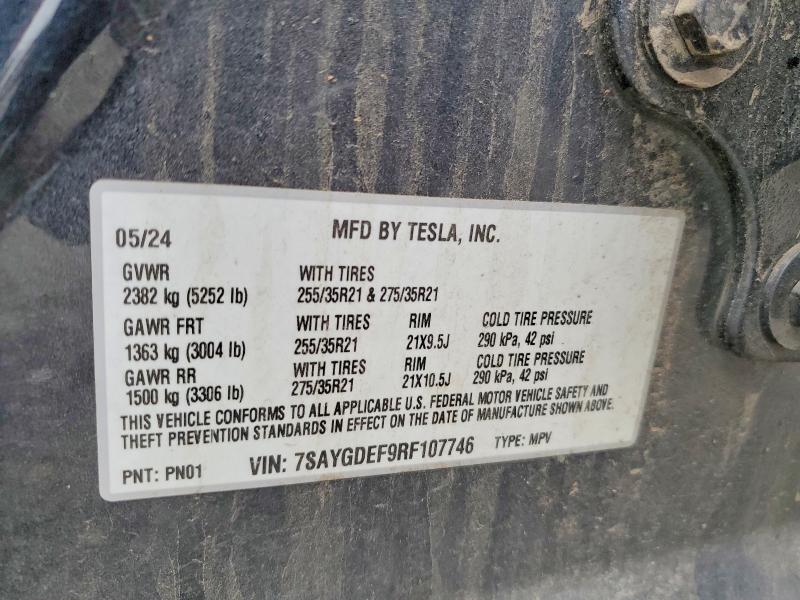 Photo 14 from auction – 2024 TESLA MODEL Y with VIN 7SAYGDEF9RF107746