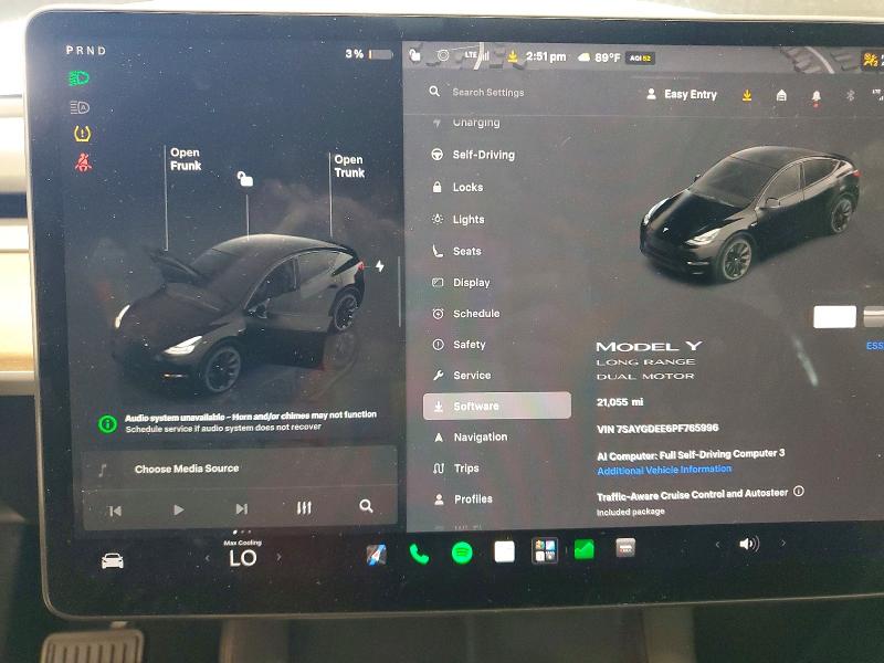 Photo 9 from auction – 2023 TESLA MODEL Y with VIN 7SAYGDEE6PF765996