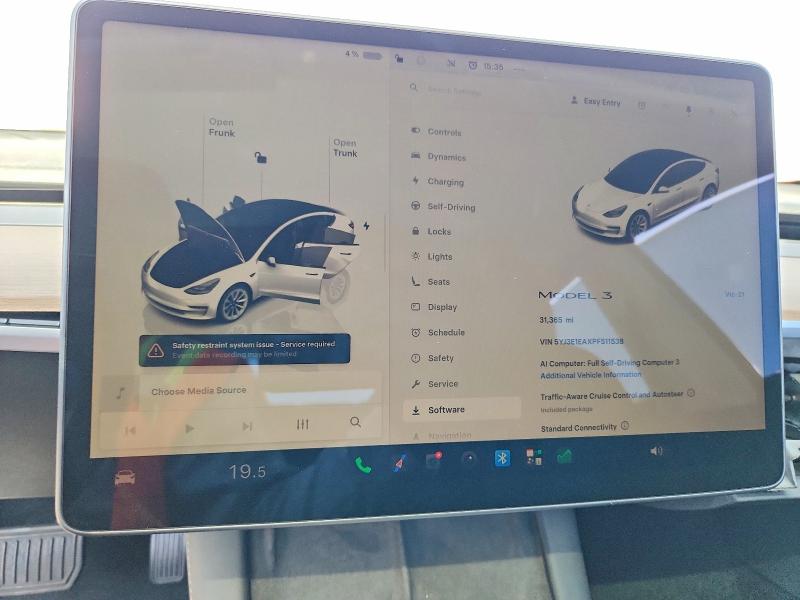 Photo 9 from auction – 2023 TESLA MODEL 3 with VIN 5YJ3E1EAXPF511538