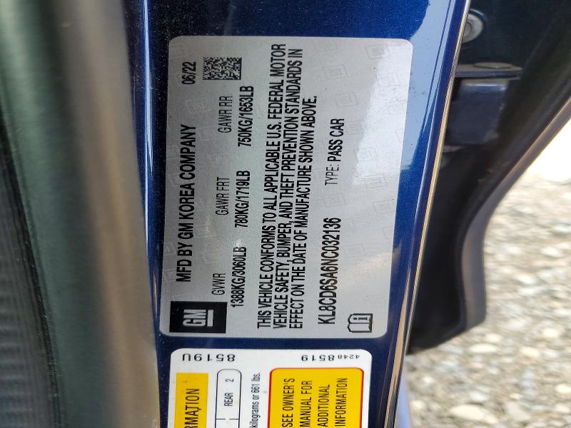 Photo 14 from auction – 2022 CHEVROLET SPARK with VIN KL8CD6SA6NC032136
