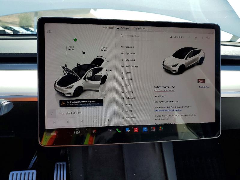 Zdjęcie 9 z aukcji – 2022 TESLA MODEL Y z VIN 7SAYGDEF3NF537251