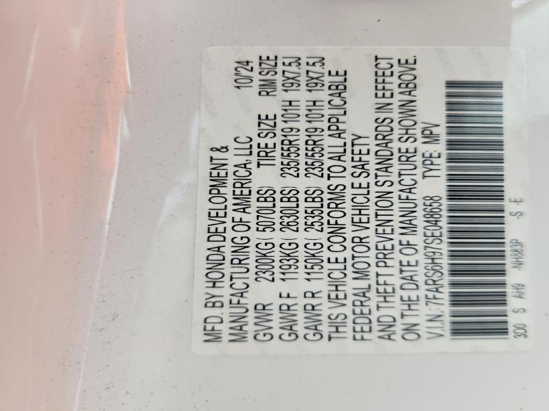 Photo 14 from auction – 2025 HONDA CR-V with VIN 7FARS6H97SE048658