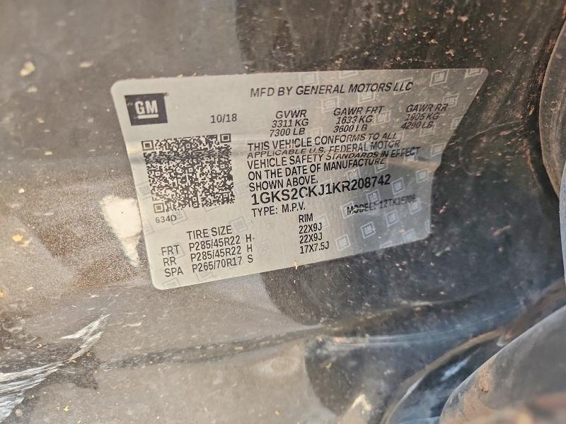 Zdjęcie 14 z aukcji – 2019 GMC YUKON z VIN 1GKS2CKJ1KR208742