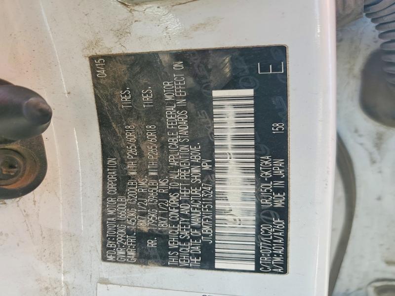 Photo 14 from auction – 2015 LEXUS GX with VIN JTJBM7FX1F5113247